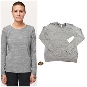 Lululemon Swiftly Relaxed Long Sleeve Breeze Size 8 Seamless Running Tee NEW